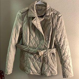 Woman’s Cream Leather Jacket